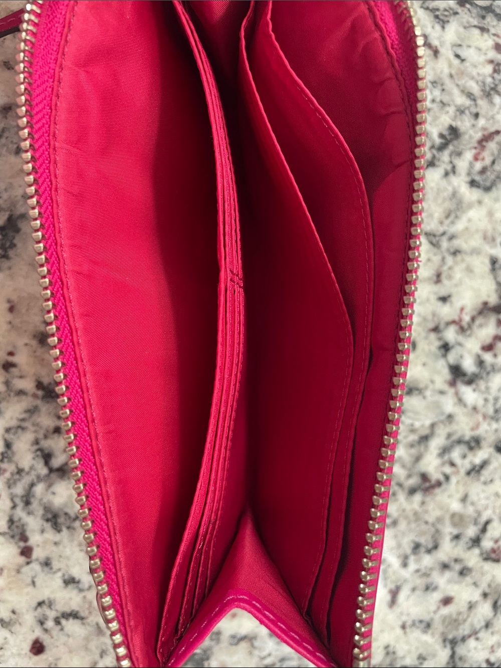 Coach Brown Signature Canvas Wristlet with Hot Pink Trim - Picture 3 of 3